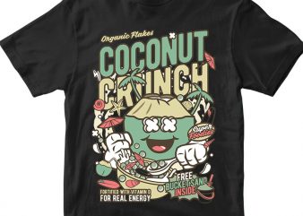 Coconut Crunch print ready shirt design