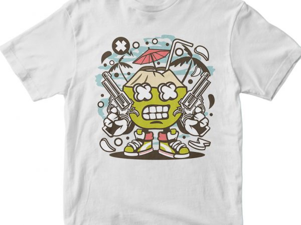 Coconut killer vector t-shirt design template Coconut killer vector t-shirt design template
