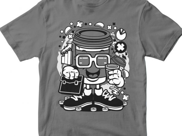 Coffee Cup Businessman tshirt design for sale - Buy t-shirt designs