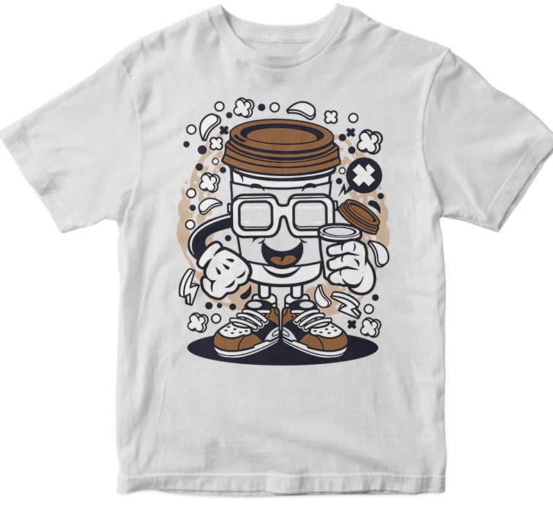 Coffee Cup vector t shirt design