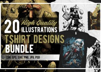 20 Illustrations Tshirt Designs