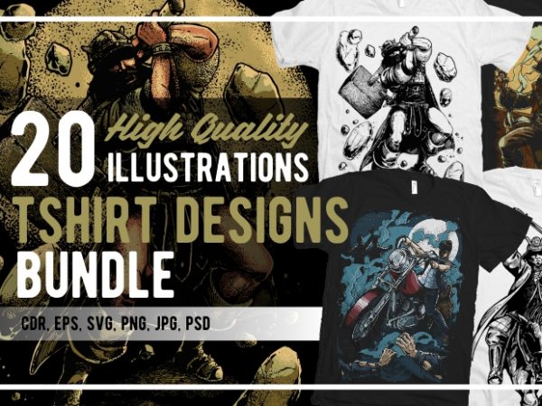 20 illustrations tshirt designs