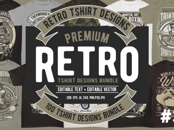 100 retro tshirt design #3