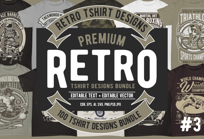 100 Retro Tshirt Design #3