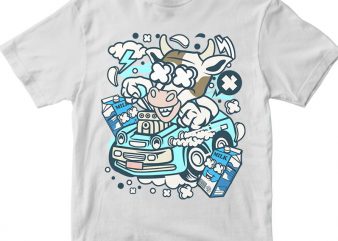 Cow Hotrod t shirt design for sale