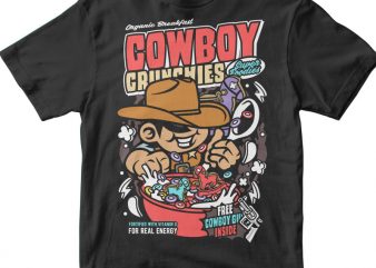 Cowboy Crunchies buy t shirt design for commercial use