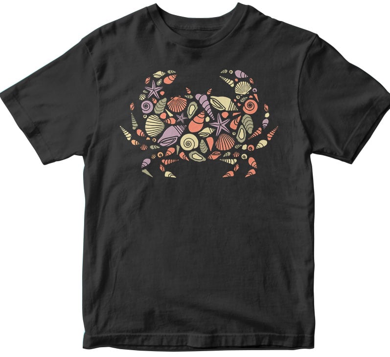 Crab t shirt designs for teespring