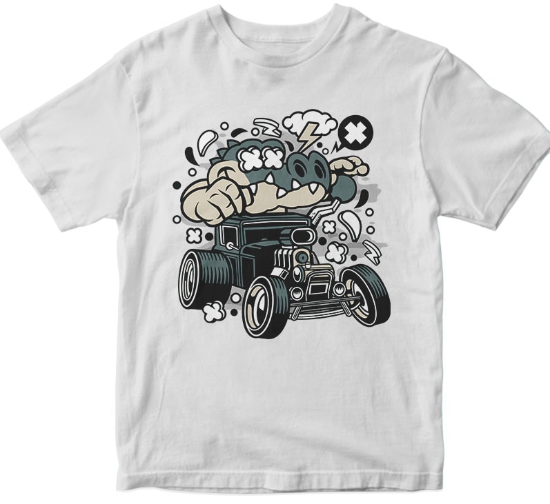 Crocodile Hotrod t shirt designs for teespring