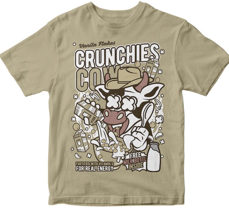 Crunchies Cow t shirt designs for teespring