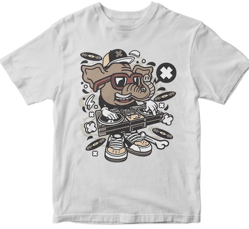 Dj Elephant buy t shirt design