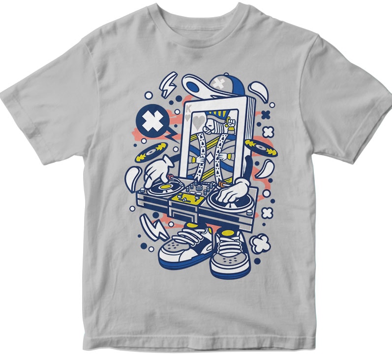 Dj King Card vector t shirt design artwork - Buy t-shirt designs