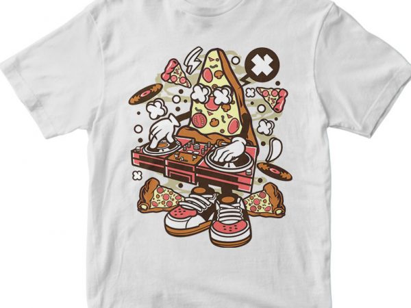 Dj pizza t shirt design for purchase