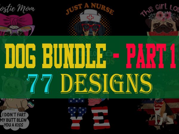 Dog bundle part 1 t shirt vector illustration