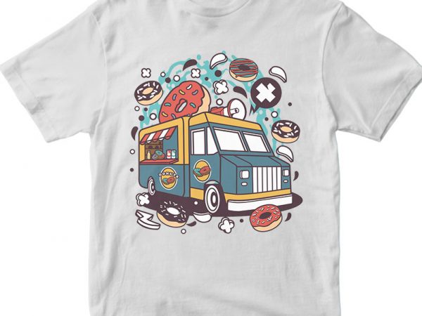 Donut van t shirt design for sale