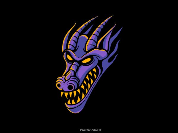 Purple dragon tshirt design for sale