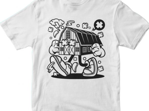 Farm house vector t-shirt design
