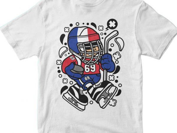 France hockey kid tshirt design vector
