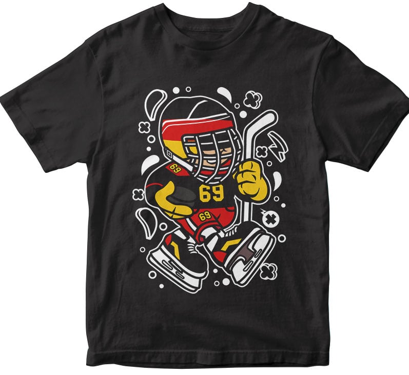 Germany Hockey Kid tshirt design for merch by amazon