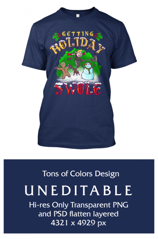 Holiday Swole buy tshirt design