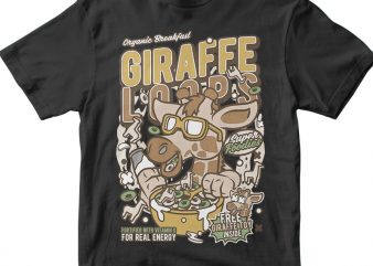 Girrafe Loops vector t-shirt design for commercial use