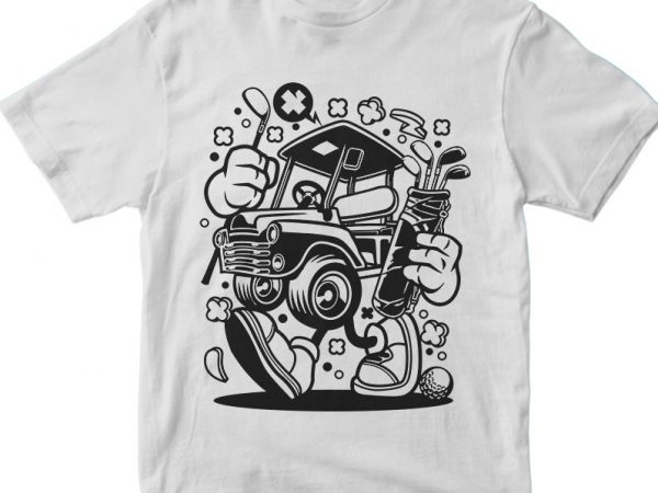 Golf car design for t shirt
