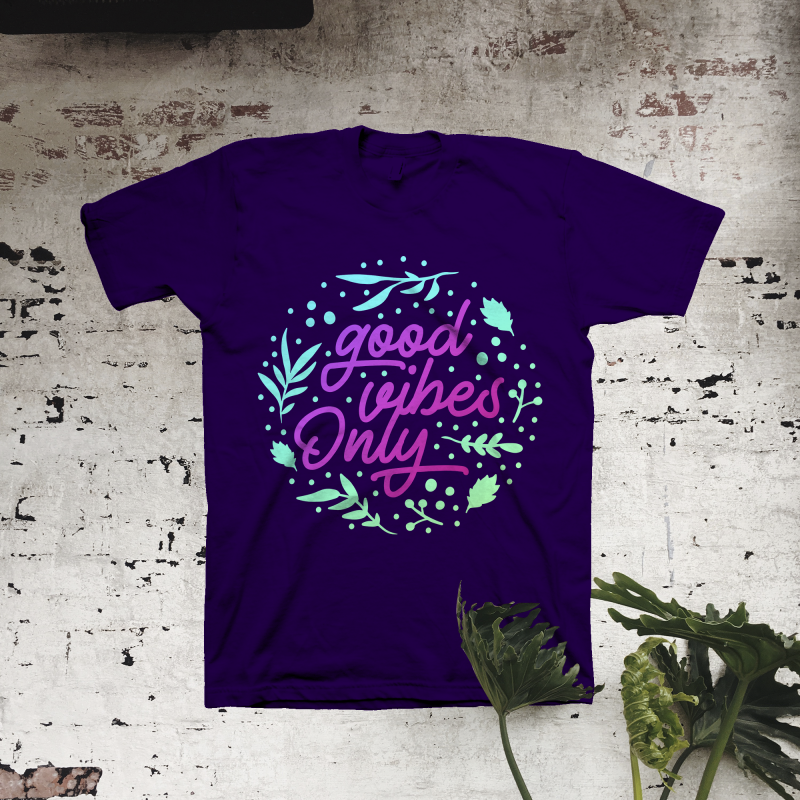 Good Vibes Only t shirt design graphic