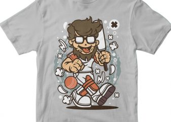 Hipster Cricket print ready shirt design