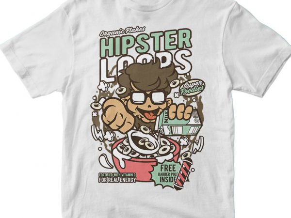 Hipster loops design for t shirt