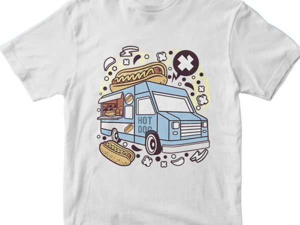 Hotdog van buy t shirt design