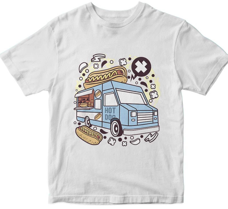 Hotdog Van buy t shirt designs artwork