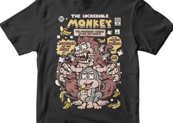 Incredible Monkey t shirt design to buy