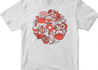 Japan tshirt design vector