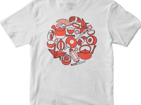 Japan tshirt design vector