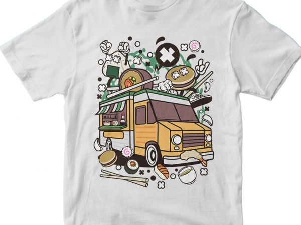 Japanese food van buy t shirt design