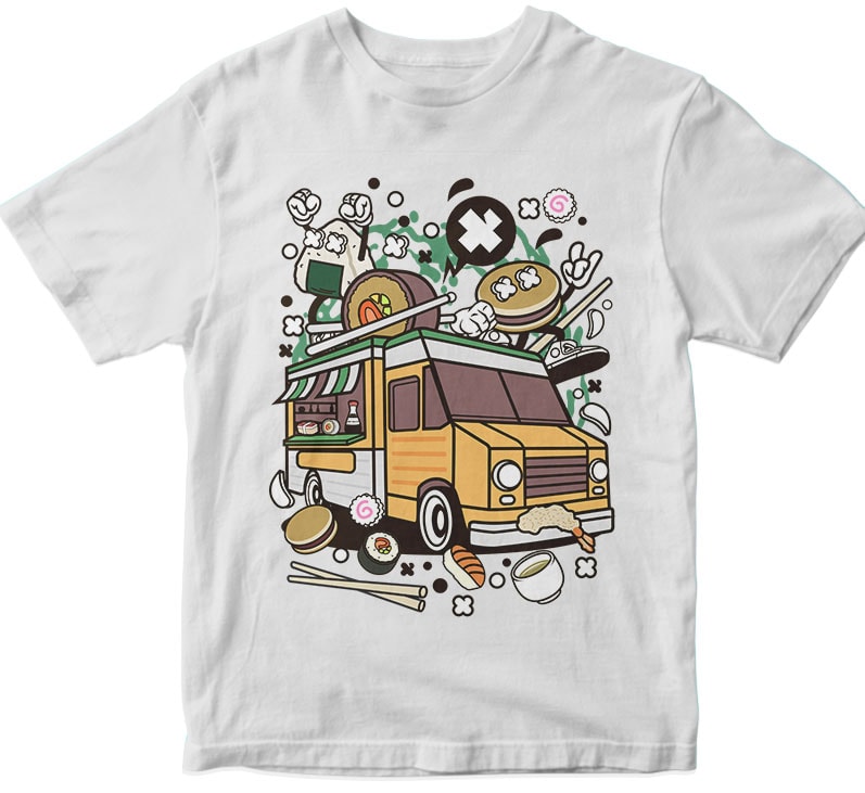 Japanese Food Van t shirt designs for sale