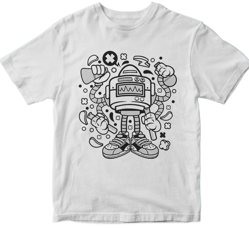 Lab Robot Monster t shirt design png