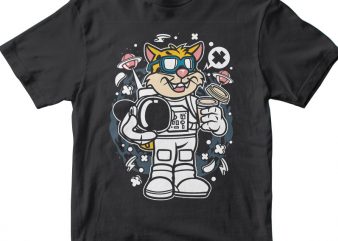 Leopard Astronaut vector t-shirt design for commercial use