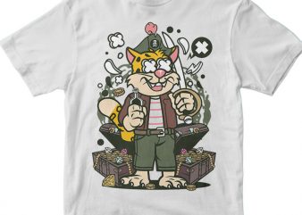 Leopard Pirate vector t-shirt design