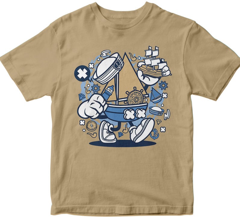 Little Sailor t shirt design graphic