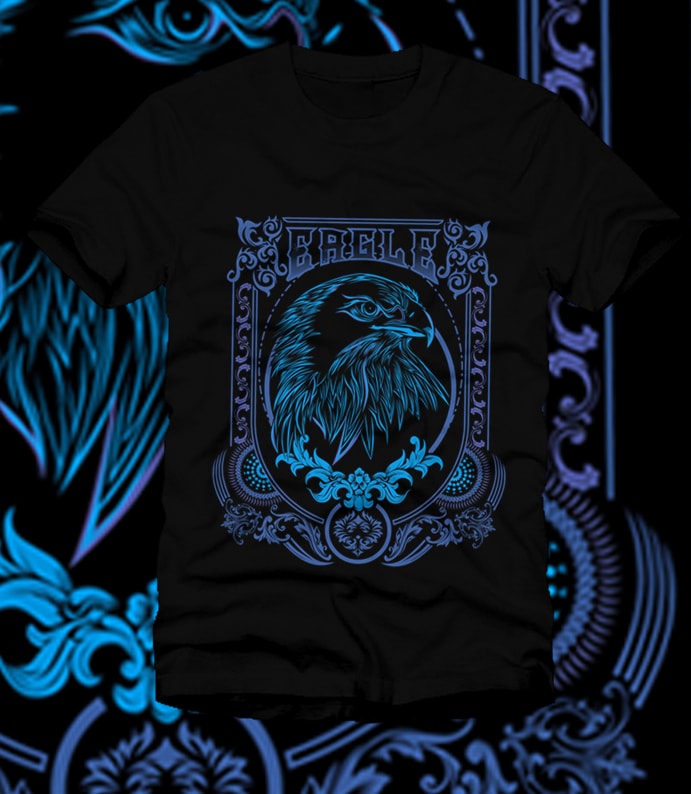 Eagle Vector T-shirt Design t-shirt designs for merch by amazon