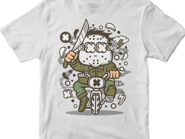 Minibike slayer vector t shirt design for download