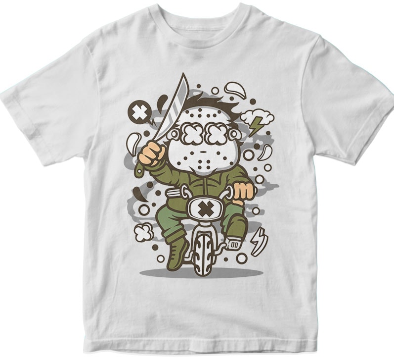 Minibike Slayer t shirt designs for printful