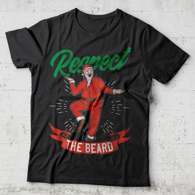 Respect the beard vector t-shirt design tshirt-factory.com