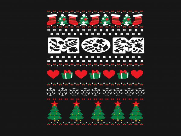 Mommy Christmas tshirt design for sale Mommy Christmas tshirt design for sale