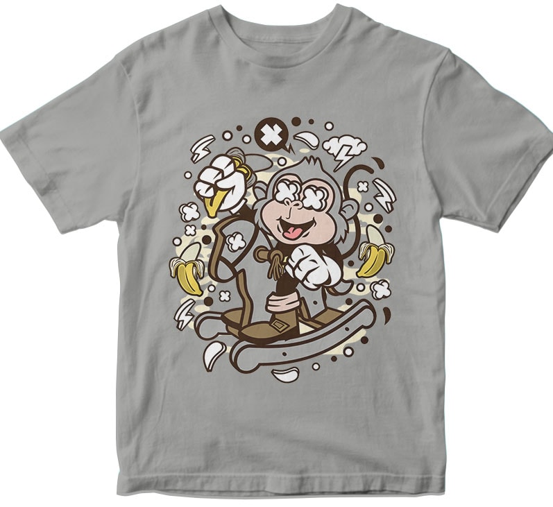 Monkey Rocking Horse t shirt designs for print on demand