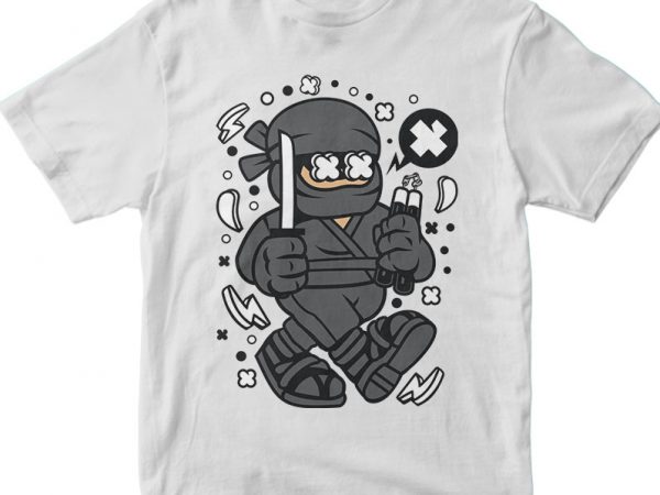 Ninja kid t shirt design for purchase