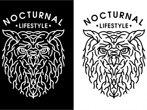 Nocturnal lifestyle vector t-shirt design for commercial use Nocturnal lifestyle vector t-shirt design for commercial use