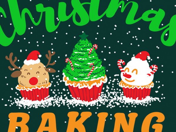 Official christmas baking crew tshirt design vector