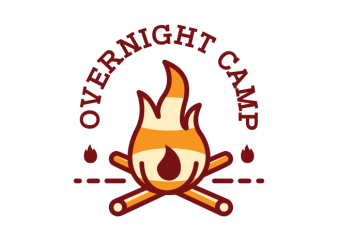 Overnight Camp vector shirt design