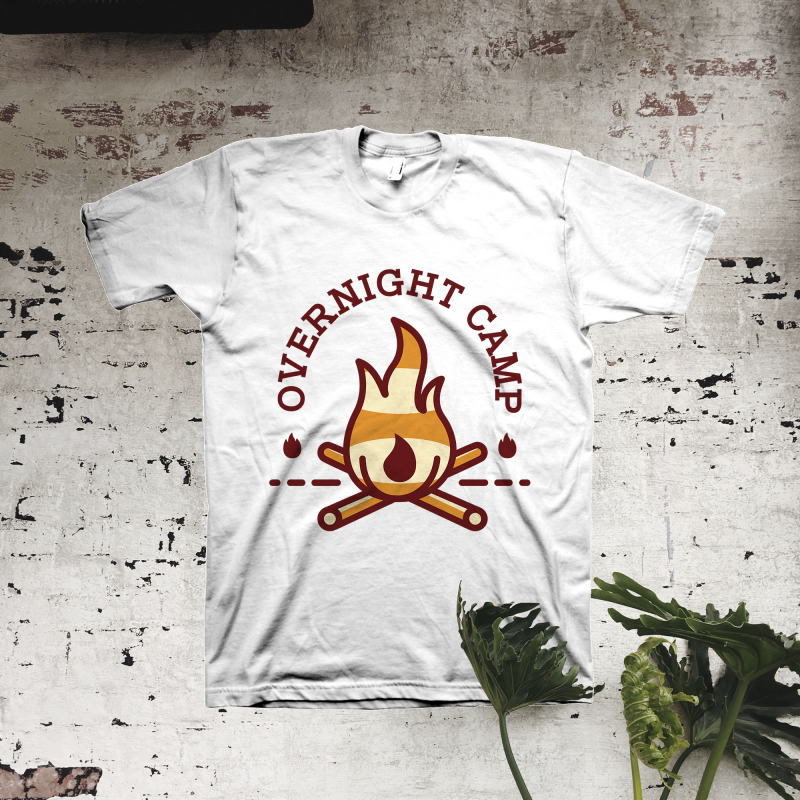 Overnight Camp t shirt designs for sale